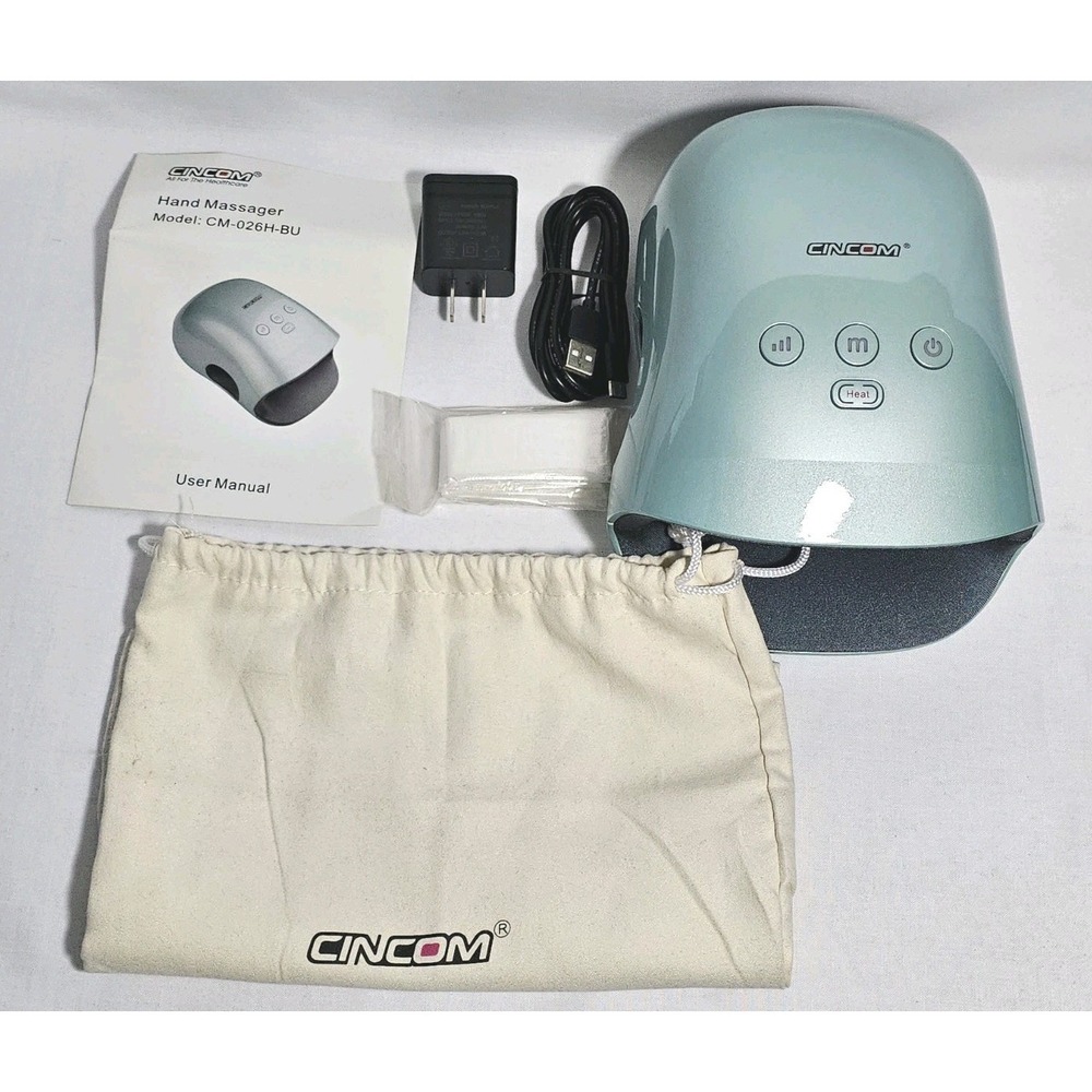 CINCOM Hand Massager Cordless Heat Compression 3 Levels 3 Modes 2 Heat
